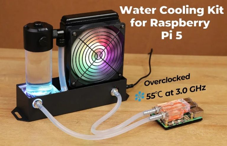 52Pi’s water cooling kit ensures raspberry Pi 5 SBC stays cool at 3.0 GHz